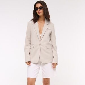 NWT! White Abercrombie Classic Suiting Blazer